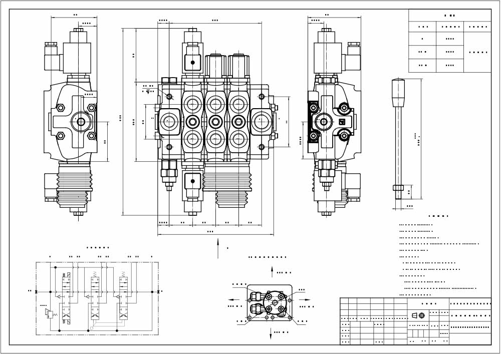 SD8 Solenoidi ja ohjaussauva 3 jakajaa Suuntaventtiili drawing image