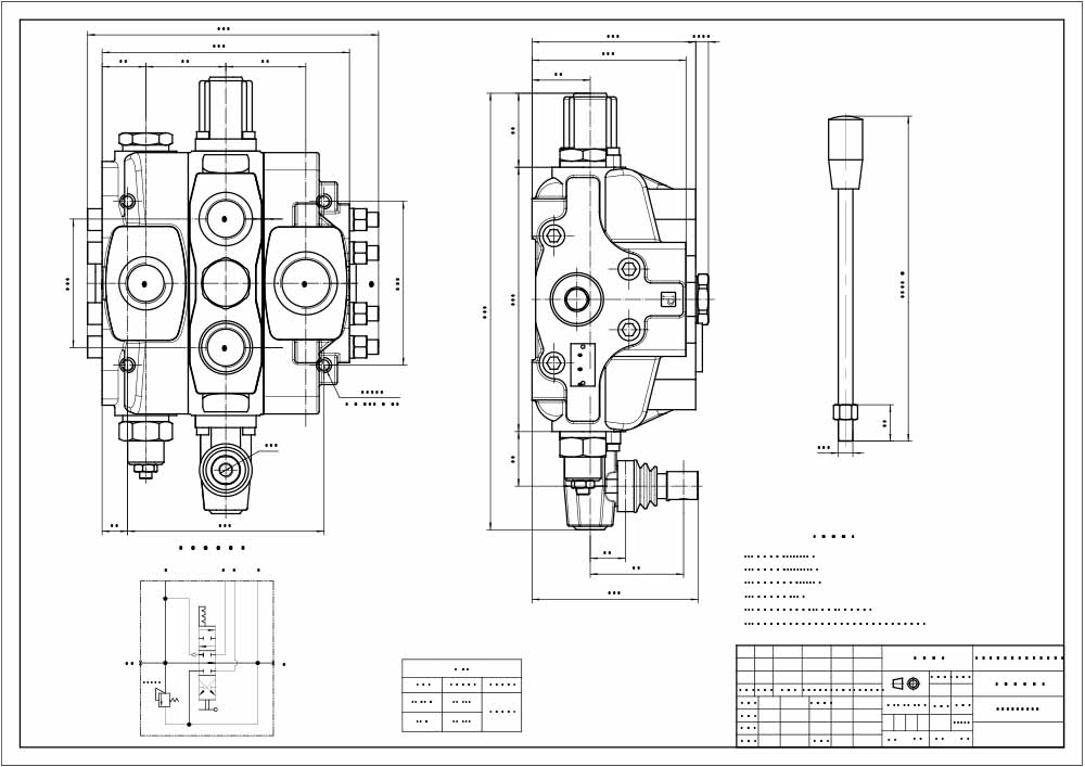 SD25 Manuaalinen 1 jakaja Suuntaventtiili drawing image