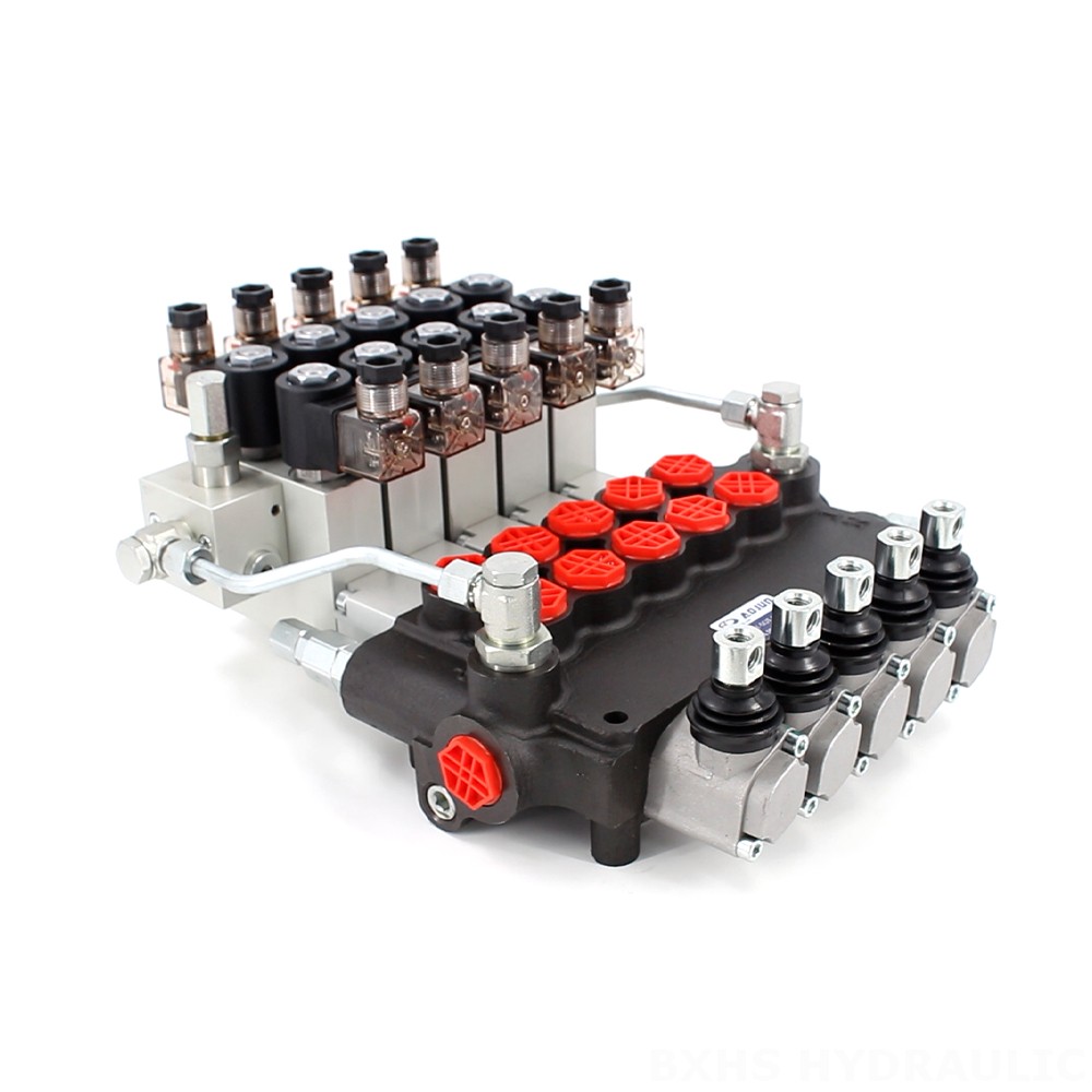 P80 Elektrohydraulinen 5 jakajaa Monolohkoinen suuntaventtiili image