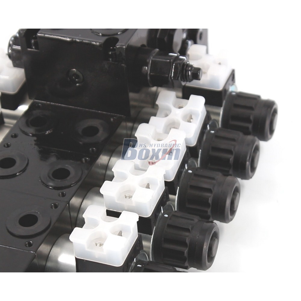 DCV56-H Series Hydraulic 5 Spool Solenoid Sectional Valve Assembly detail image