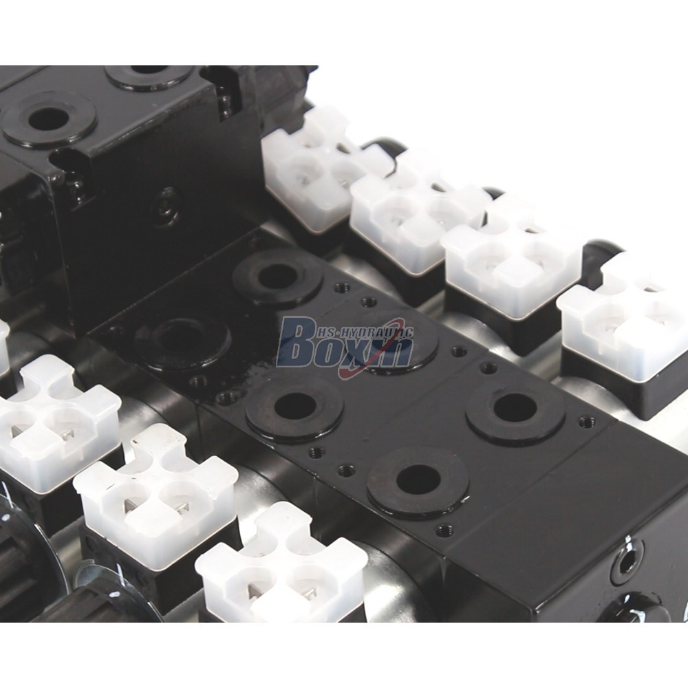 Large Scale Production DCV56-H Solenoid 5 Spool Sectional Control Valves detail image