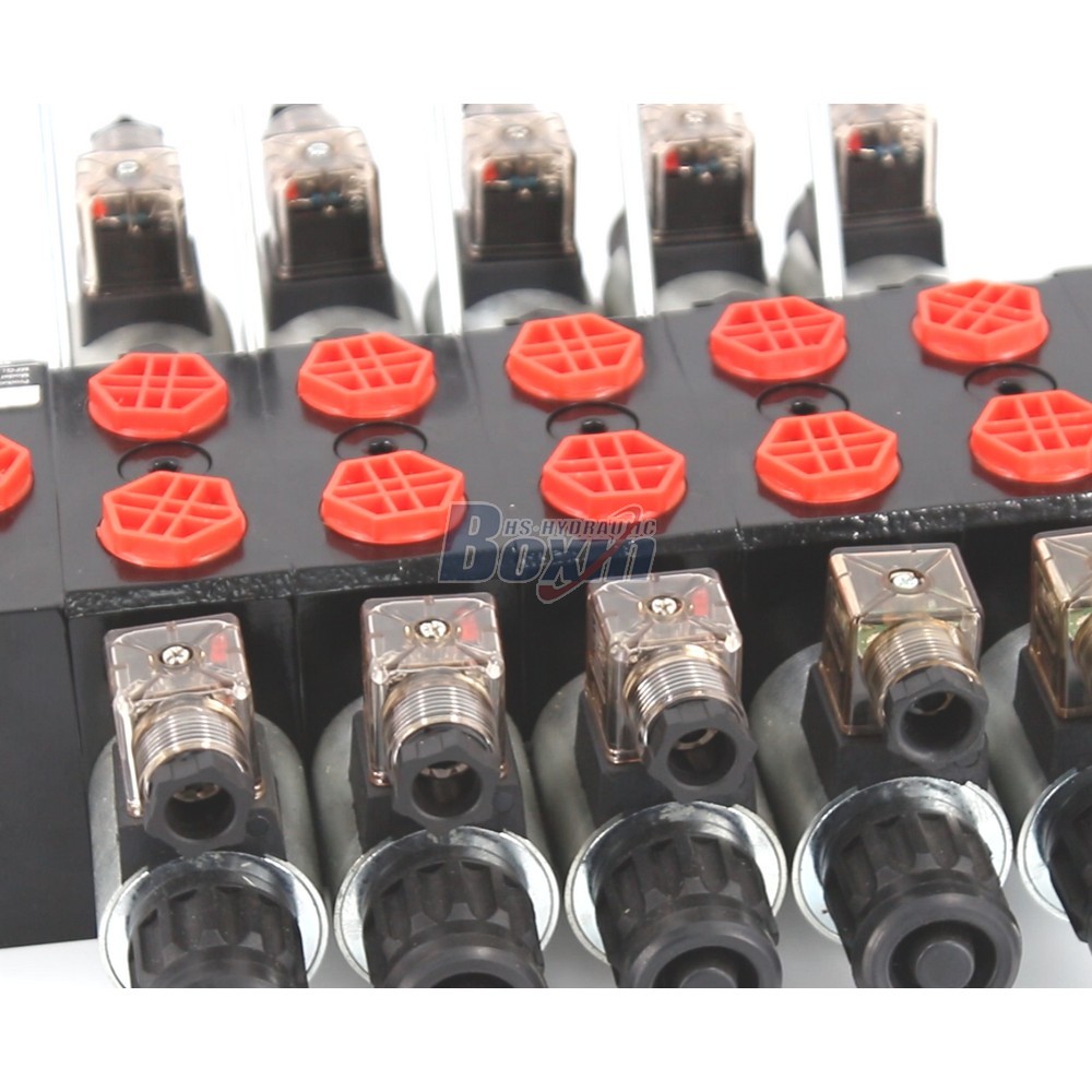 Solenoid Operated 5 Spool Sectional Directional Control Valve detail image