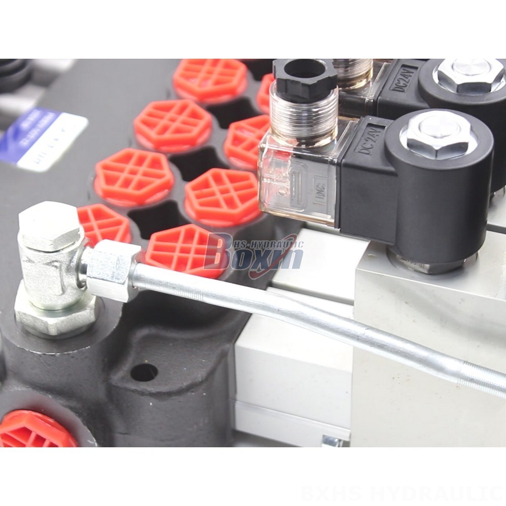 P80 Electro-hydraulic 5 Spool Monoblock Directional Valve - Factory Direct detail image