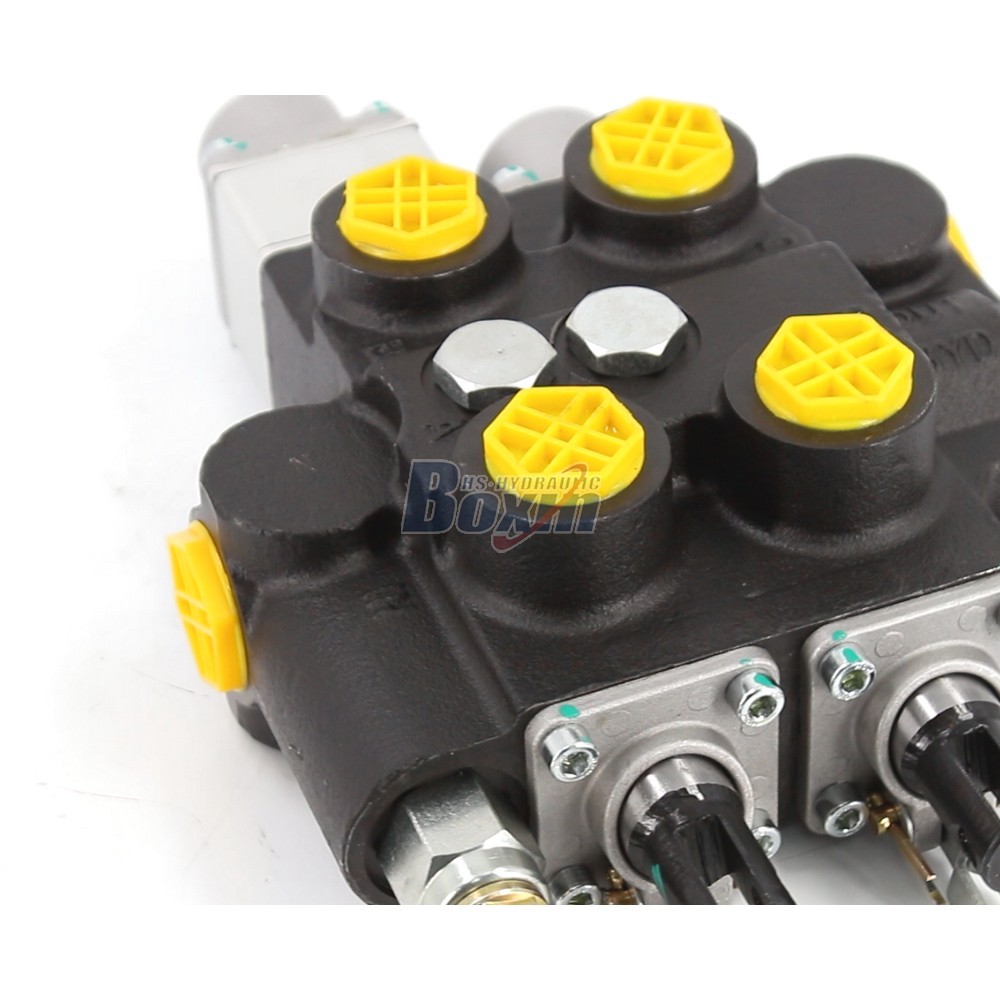 Durable RD5200NPT-QTW-OT 2 Spool Hydraulic Control Valve for Construction Equipment detail image