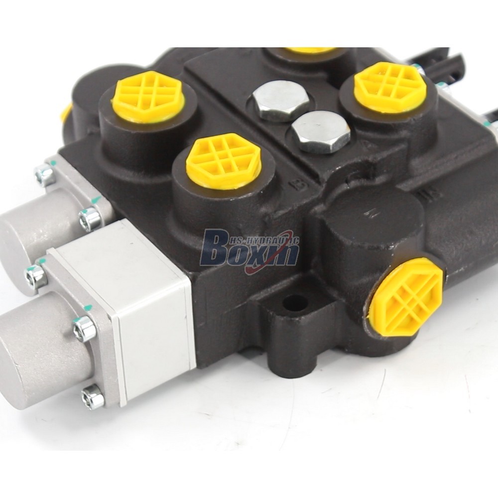 Durable RD5200NPT-QTW-OT 2 Spool Hydraulic Control Valve for Construction Equipment detail image