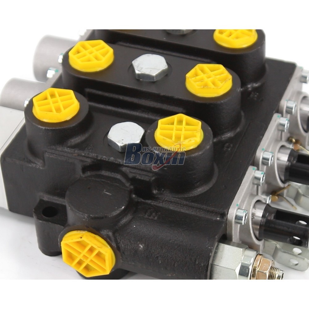 Industrial Grade RD5300NPT-QTW-2OT Manual Hydraulic Valve with 3 Spools detail image