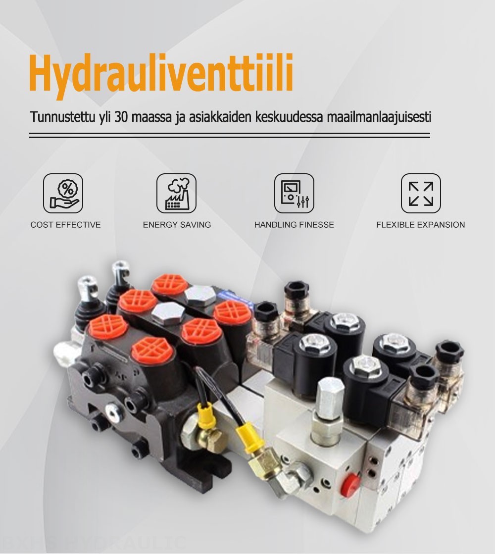 DCV100 Elektrohydraulinen 2 jakajaa Suuntaventtiili