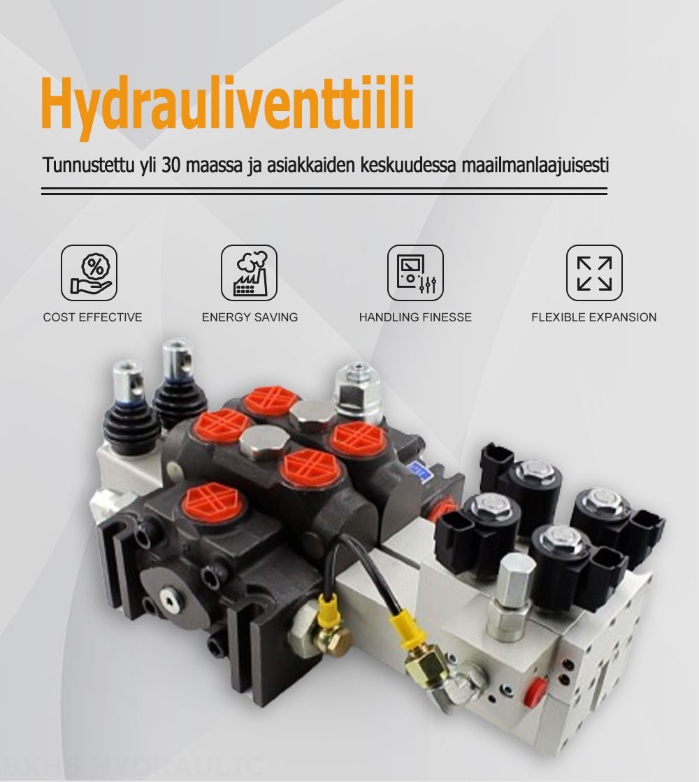 DCV200 Elektrohydraulinen 2 jakajaa Suuntaventtiili