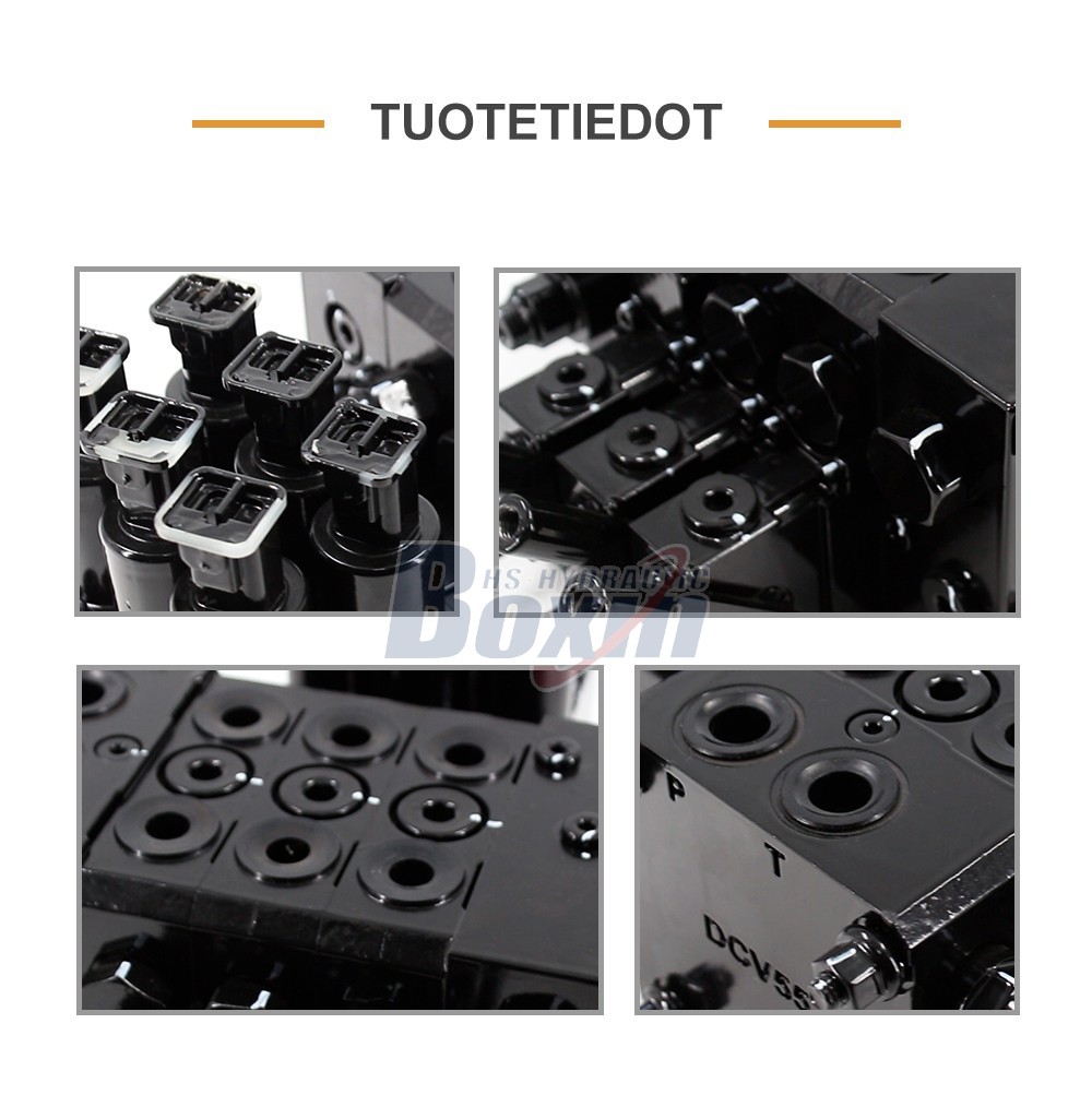 DCV55 Electro-hydraulic 3 Spool Sectional Directional Valve for Mobile Equipment