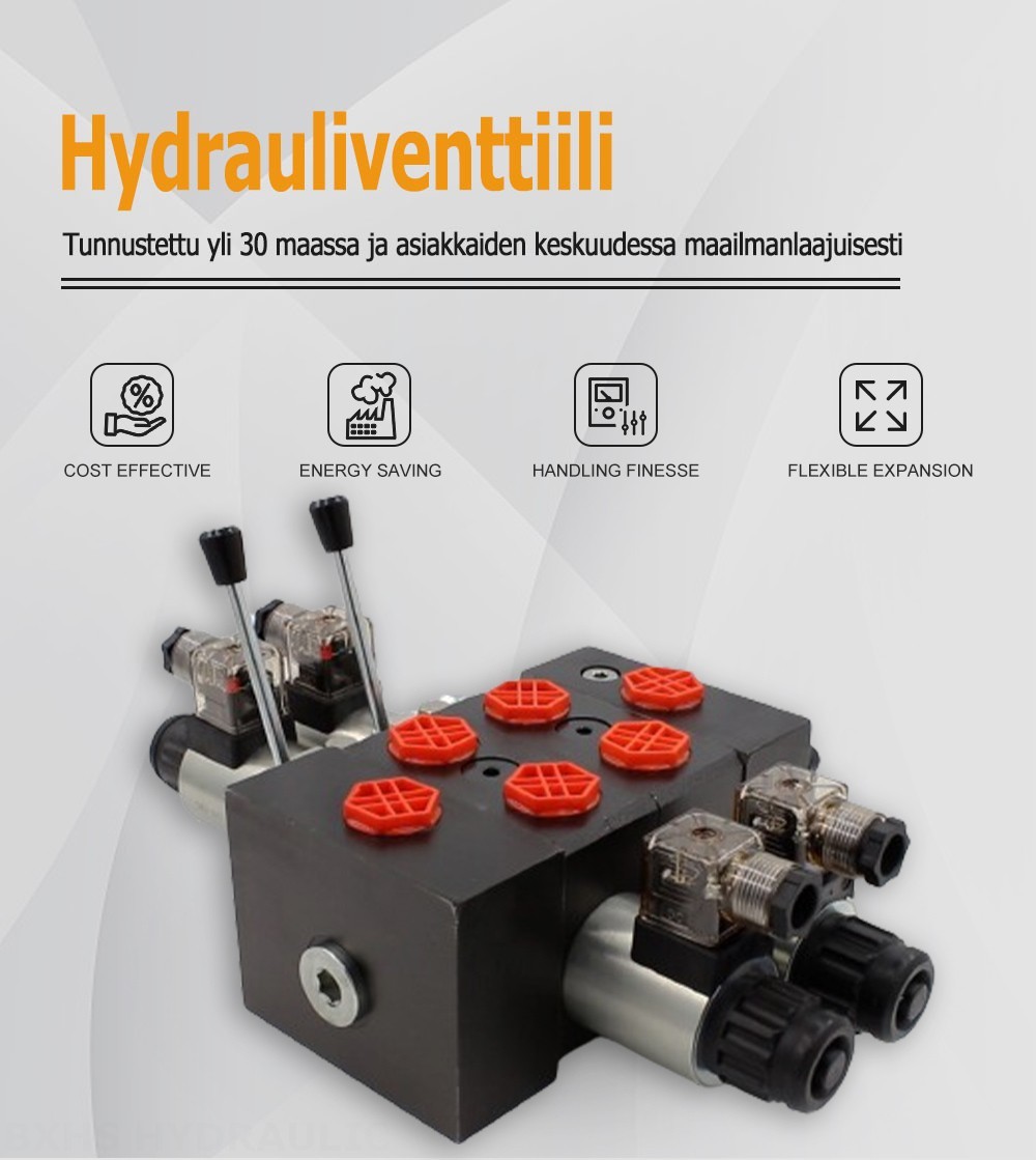 DCV58 Solenoidi 2 jakajaa Suuntaventtiili