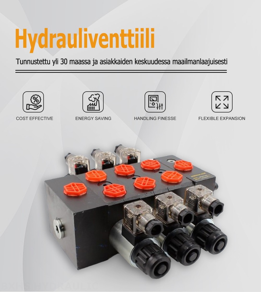 DCV58 Solenoidi 3 jakajaa Suuntaventtiili