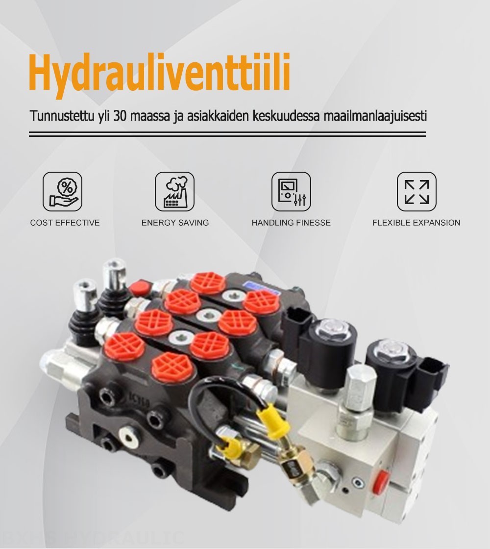 DCV60 Elektrohydraulinen 2 jakajaa Suuntaventtiili