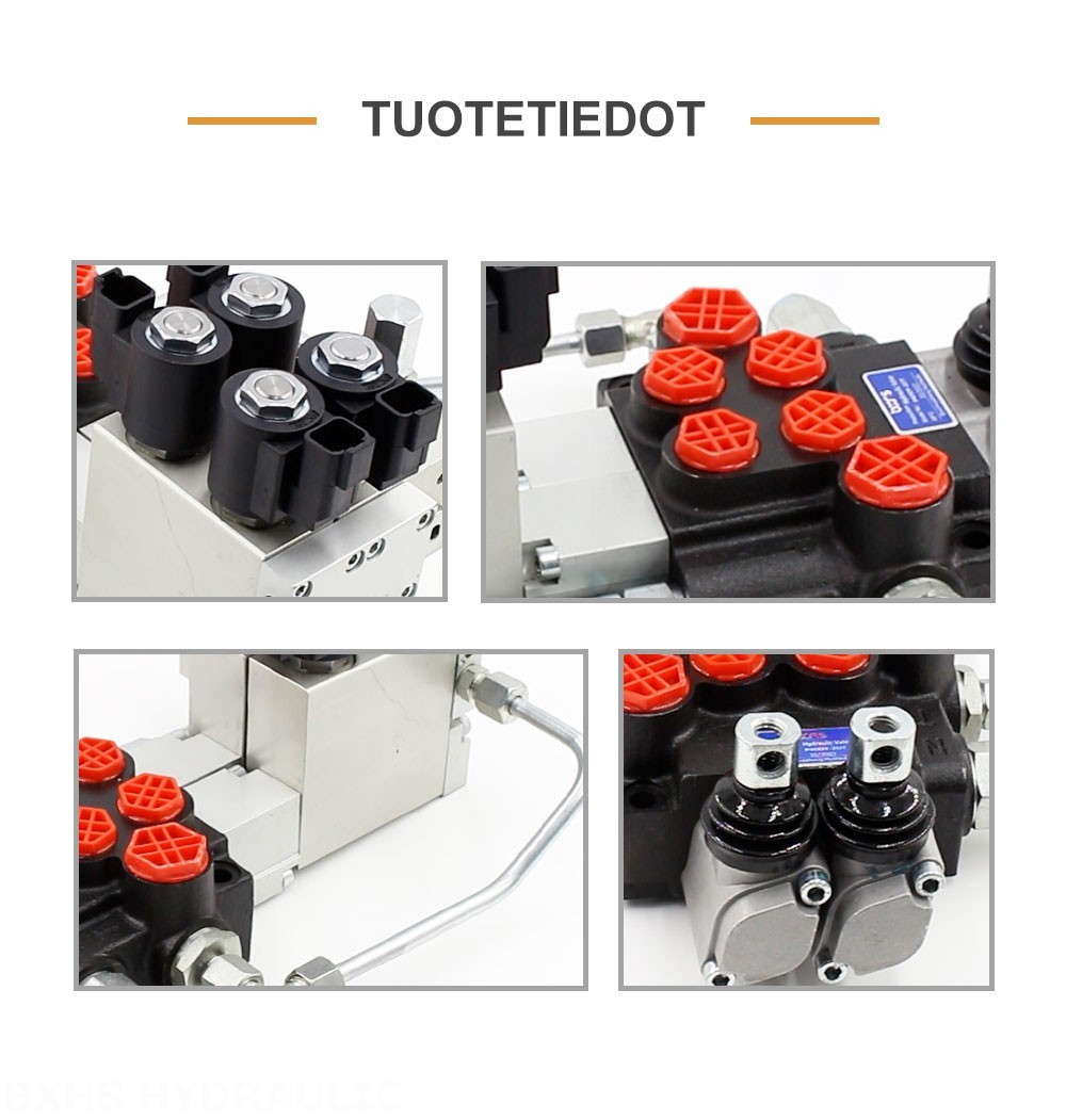 P40 Elektrohydraulinen 2 jakajaa Monoblokki suuntaventtiili