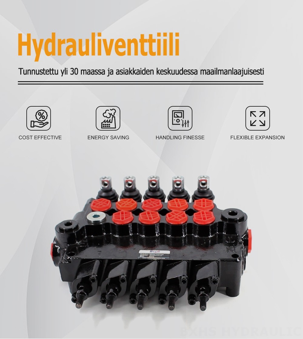 P80AZ Hydraulinen ja manuaalinen 5 jakajaa Tukijalkaosastoventtiili