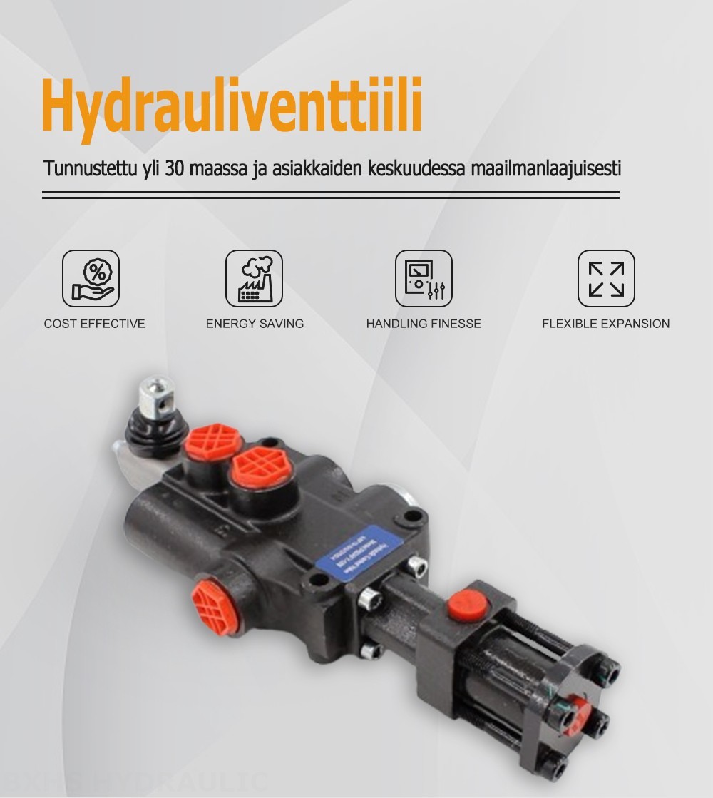 P80F-G34 Hydraulinen 1 jakaja Monoblokki suuntaventtiili