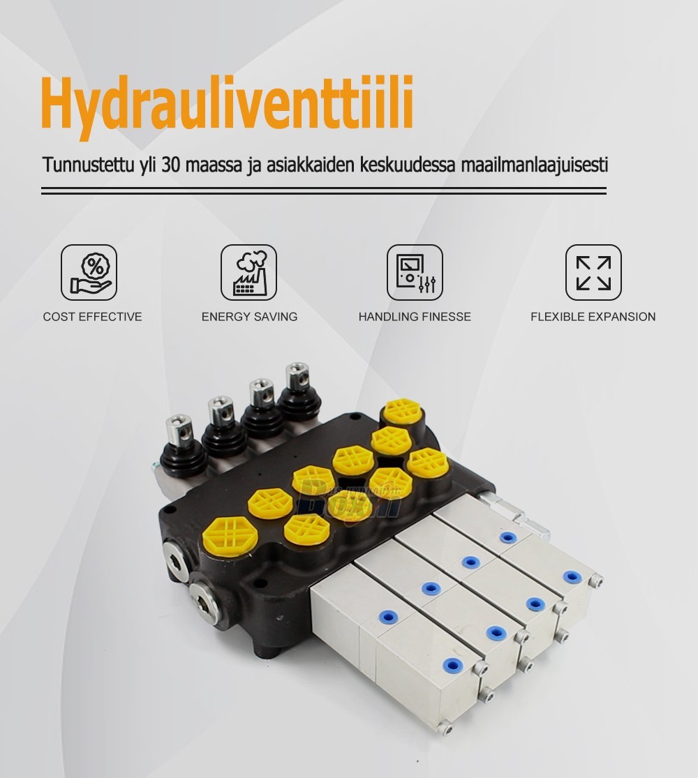 P80Q-G-4OT Pneumatic 4 Spool Monoblock Directional Valve