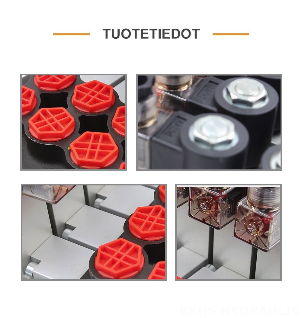 P80 Elektrohydraulinen 4 jakajaa Monolohkoinen suuntaventtiili