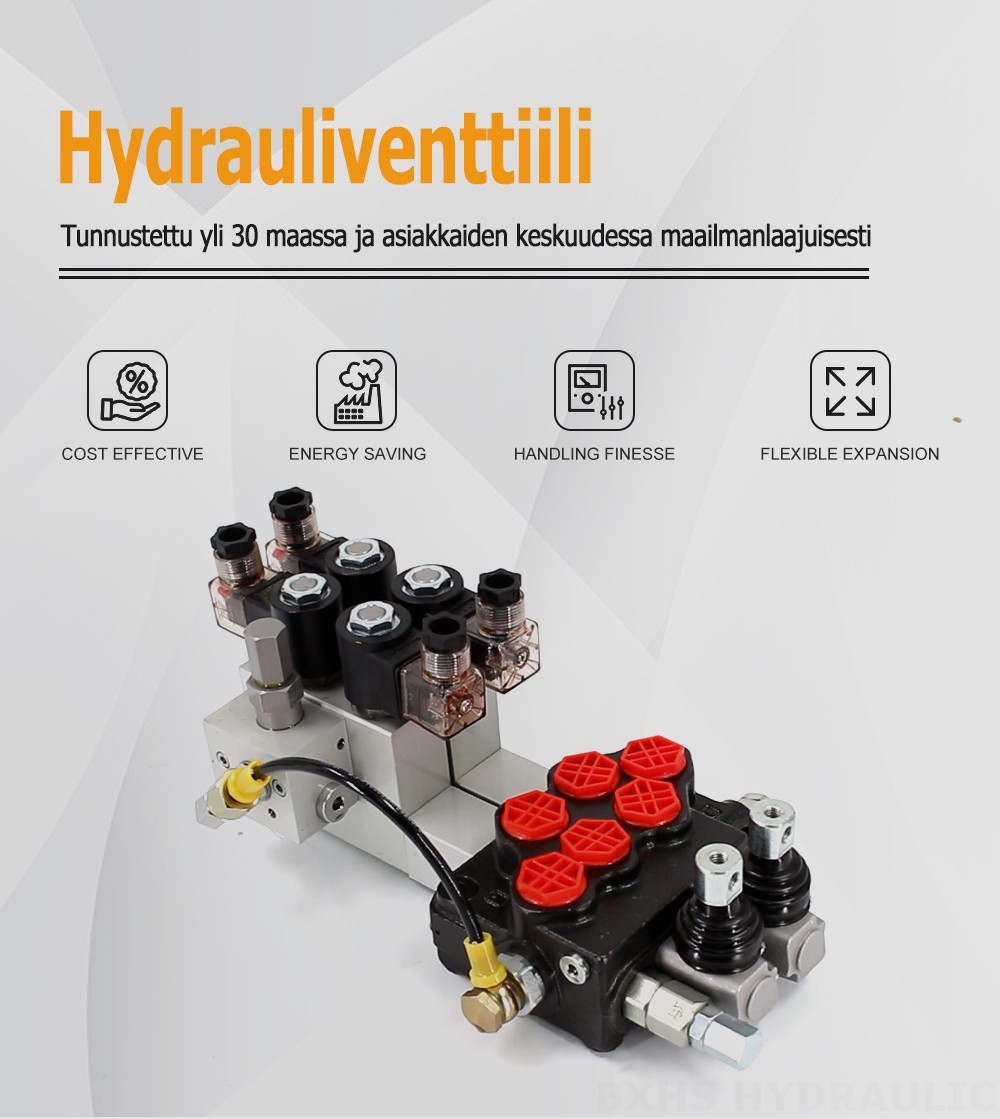 SD5 Elektrohydraulinen 2 jakajaa Monolohkoinen suuntaventtiili
