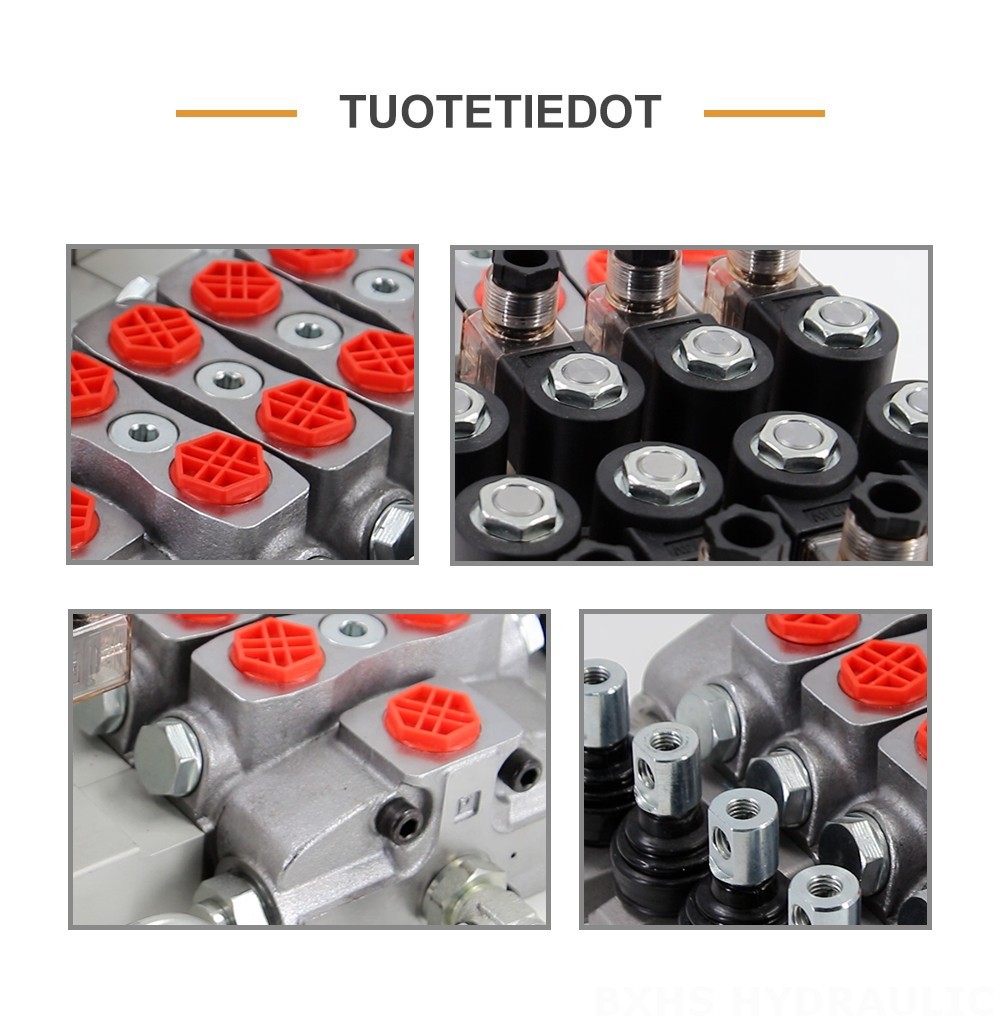 SD8 Elektrohydraulinen 4 jakajaa Suuntaventtiili