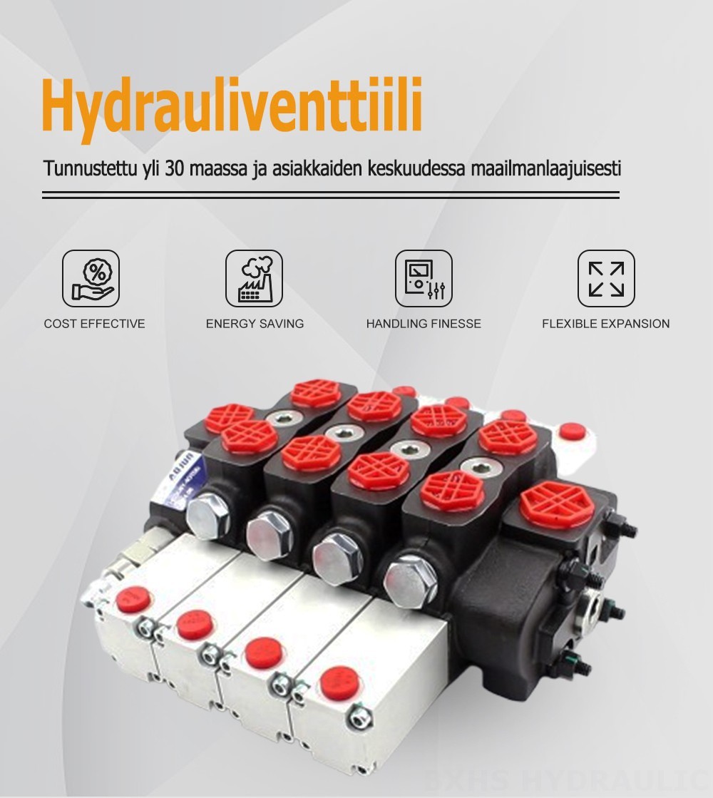 SD8 Hydraulinen 4 jakajaa Suuntaventtiili