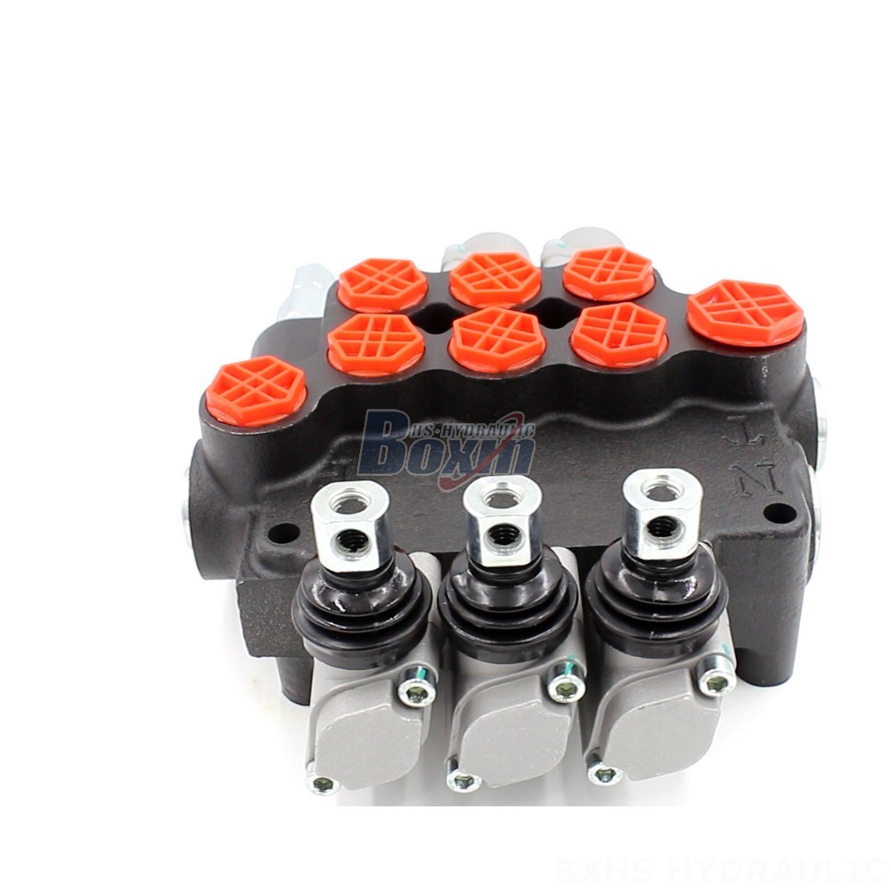 P80-G12-G34 Manual 3 Spool Monoblock Directional Valve | Manufacturer main image