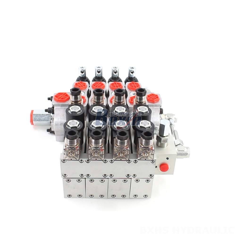 SD8-PG2 Electro-Hydraulic 4 Spool Sectional Directional Valve - Factory Direct main image